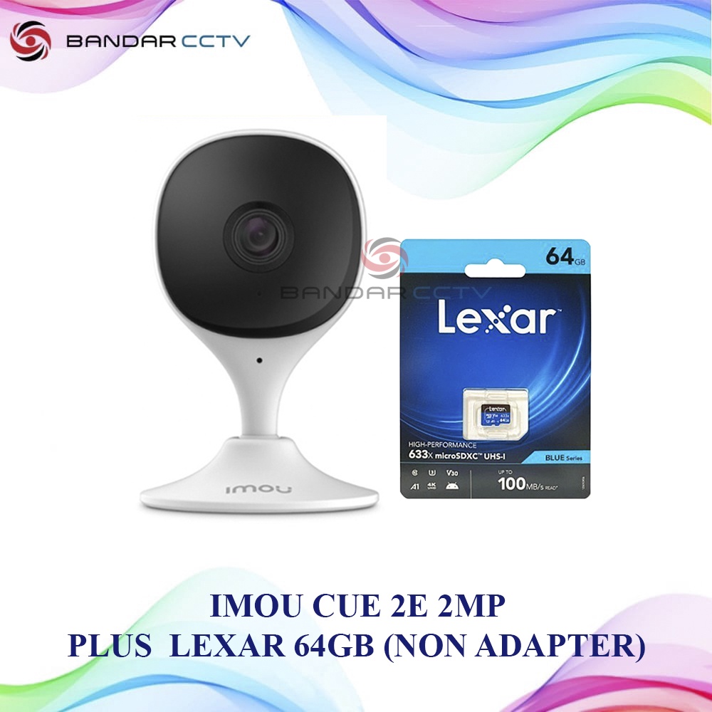 CAMERA IMOU CUE 2E + MEMORY CARD LEXAR