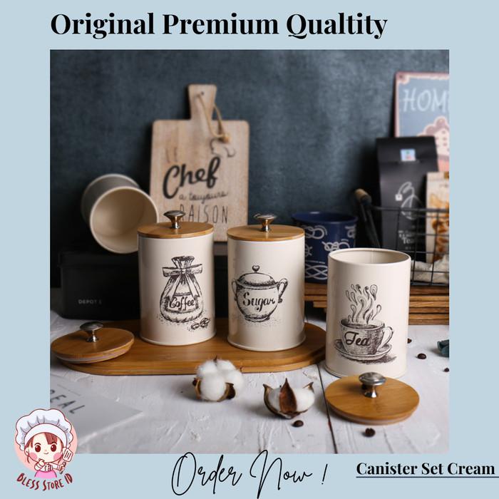 Tempat Gula Kopi Teh Set 3in1 Wadah Penyimpanan Gula Kopi Teh