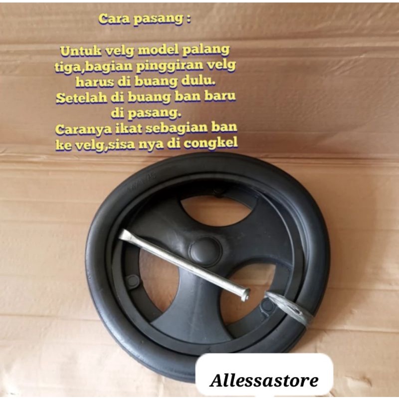 ban mati kursi roda ukuran 14 x 1.75 original (untuk diameter velg 26-28 cm)