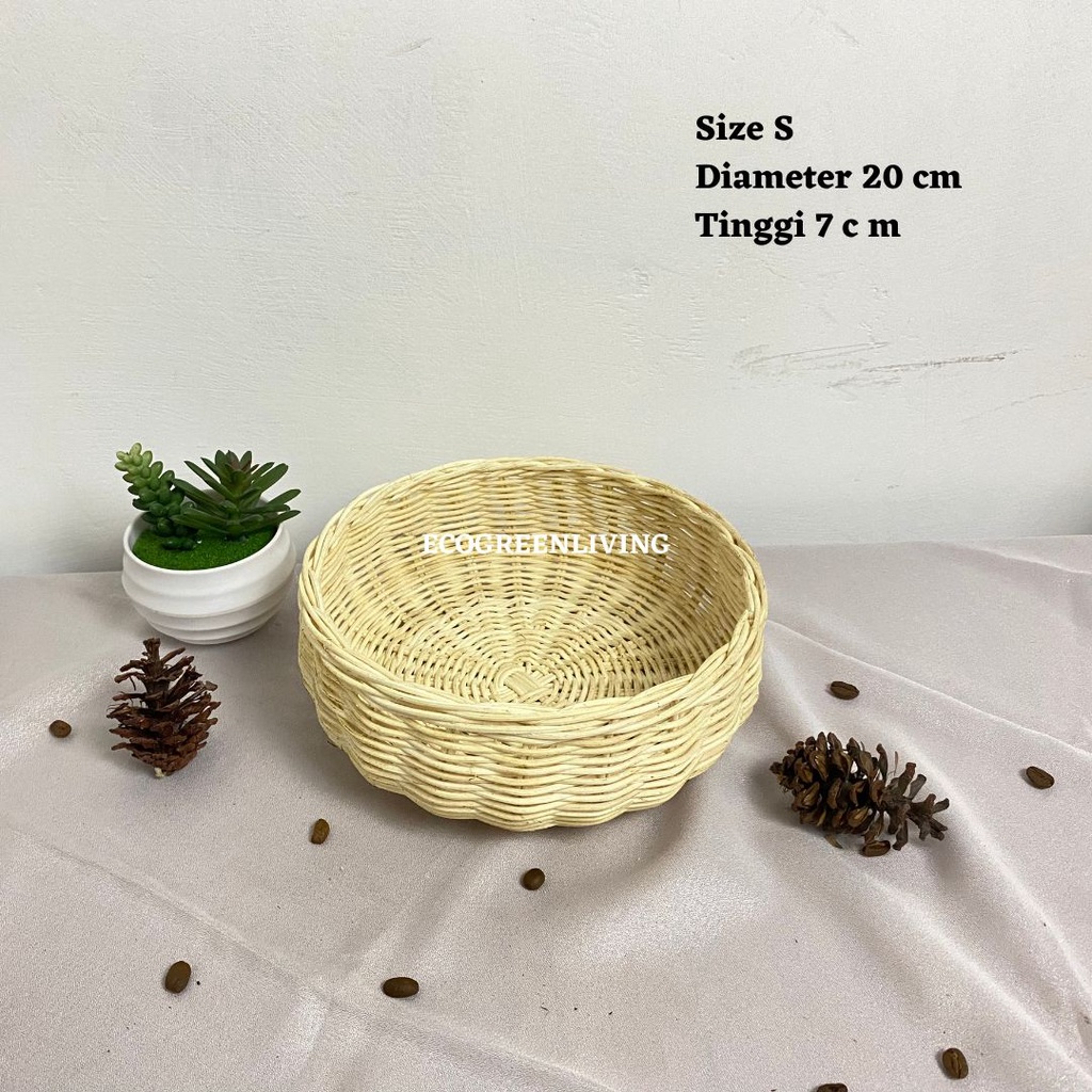 KERANJANG BUAH SERBAGUNA / HAMPERS SESERAHAN RATTAN BULAT MULTISIZE