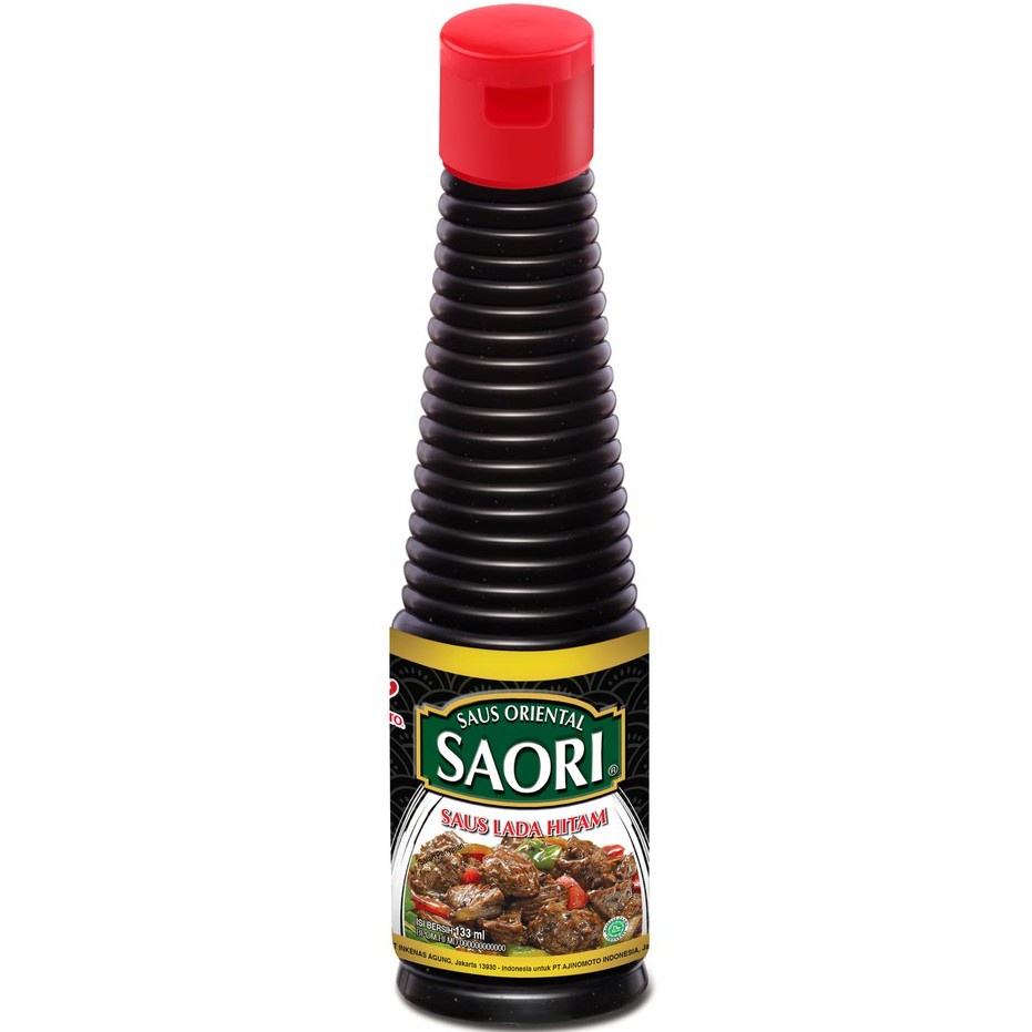 

SAORI SAUS LADA HITAM/ORIENTAL BLACKPEPPER SAUCE KEMASAN BOTOL 133 ML