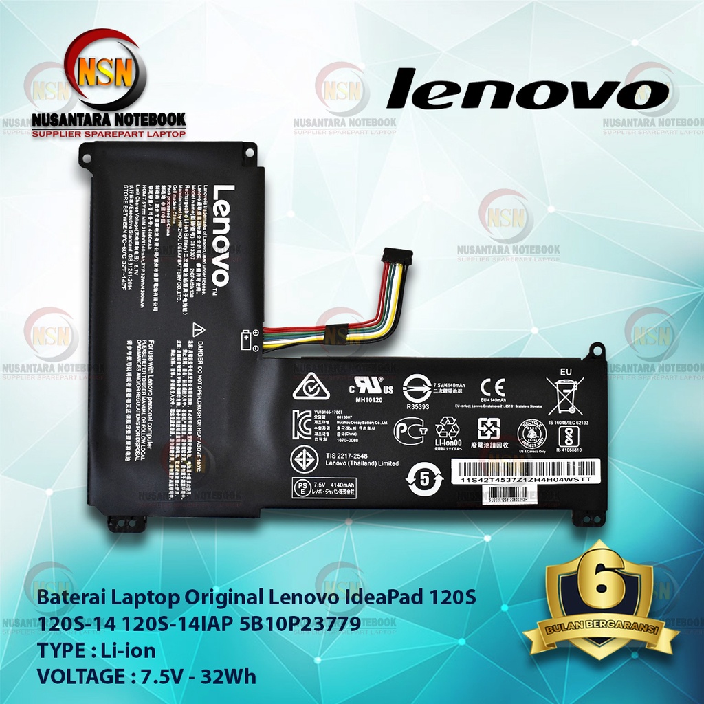 Baterai Original Lenovo IdeaPad 120S 120S-14 120S-14IAP 5B10P23779