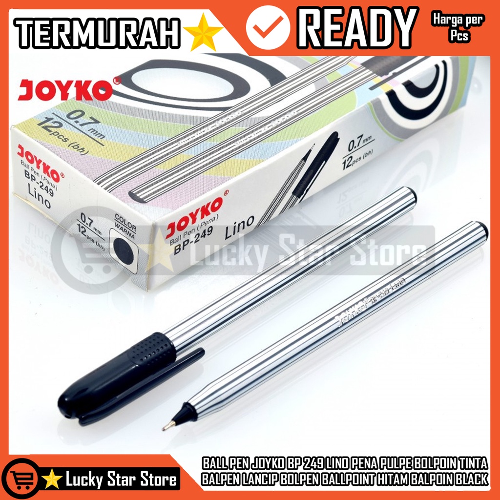 

Bolpen Joyko Lino BP-249 0.7 MM Pulpen Ballpen Pena Ball Pen Joiko Balpoin Lancip Hitam Bal Balpen Balpoint Luncip Bolpoin Black Tinta Mata Tajam Tulis Menulis Ballpoint Balpain Merah Biru Bolpoint Basah Gel Jel Big Fill Peralatan Scholl Sd Smp Sma Kuliah