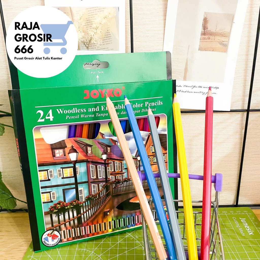 

Pensil warna Joyko eraseable dapat dihapus color pencils hexagonal grip alat menggambar mewarnai coloring drawings kado unik warna pastel journaling