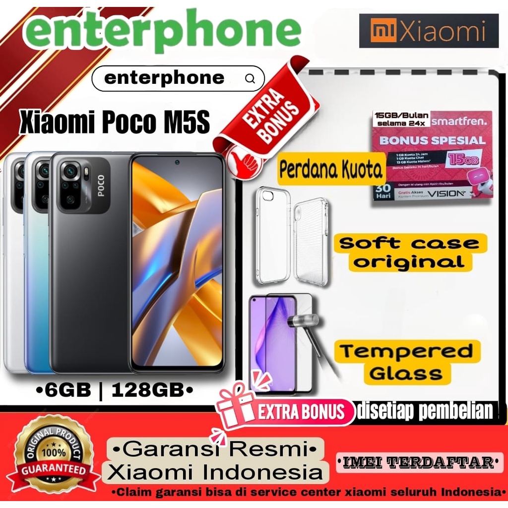 Xiaomi Poco M5s 6/128 GB RAM 6GB Internal 128GB Garansi Resmi