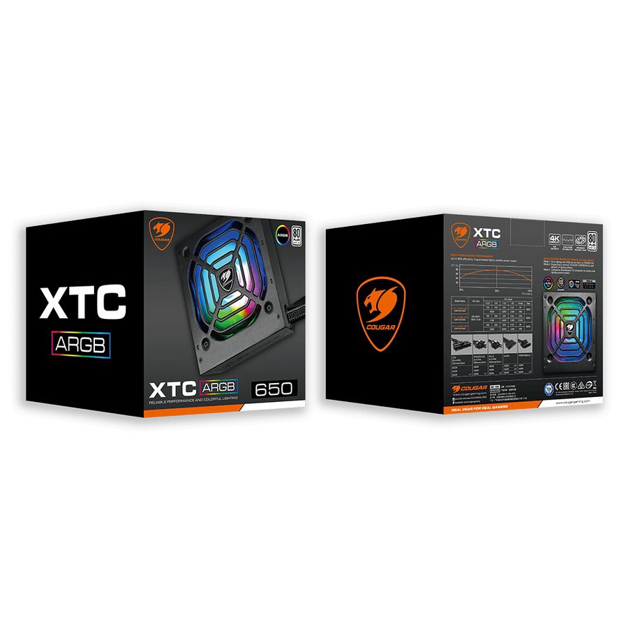 Power Supply Cougar XTC ARGB 650Watt 80+ / PSU Cougar XTC 650W