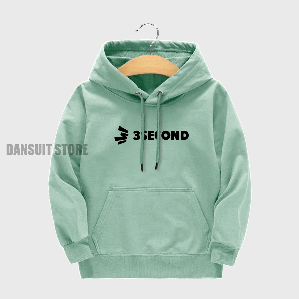 Sweater Hoodie Anak Laki-laki/Perempuan Usia 4-13 Tahun Hoodie Anak Sablon 3SECOND Terbaru Bahan Tebal Premium