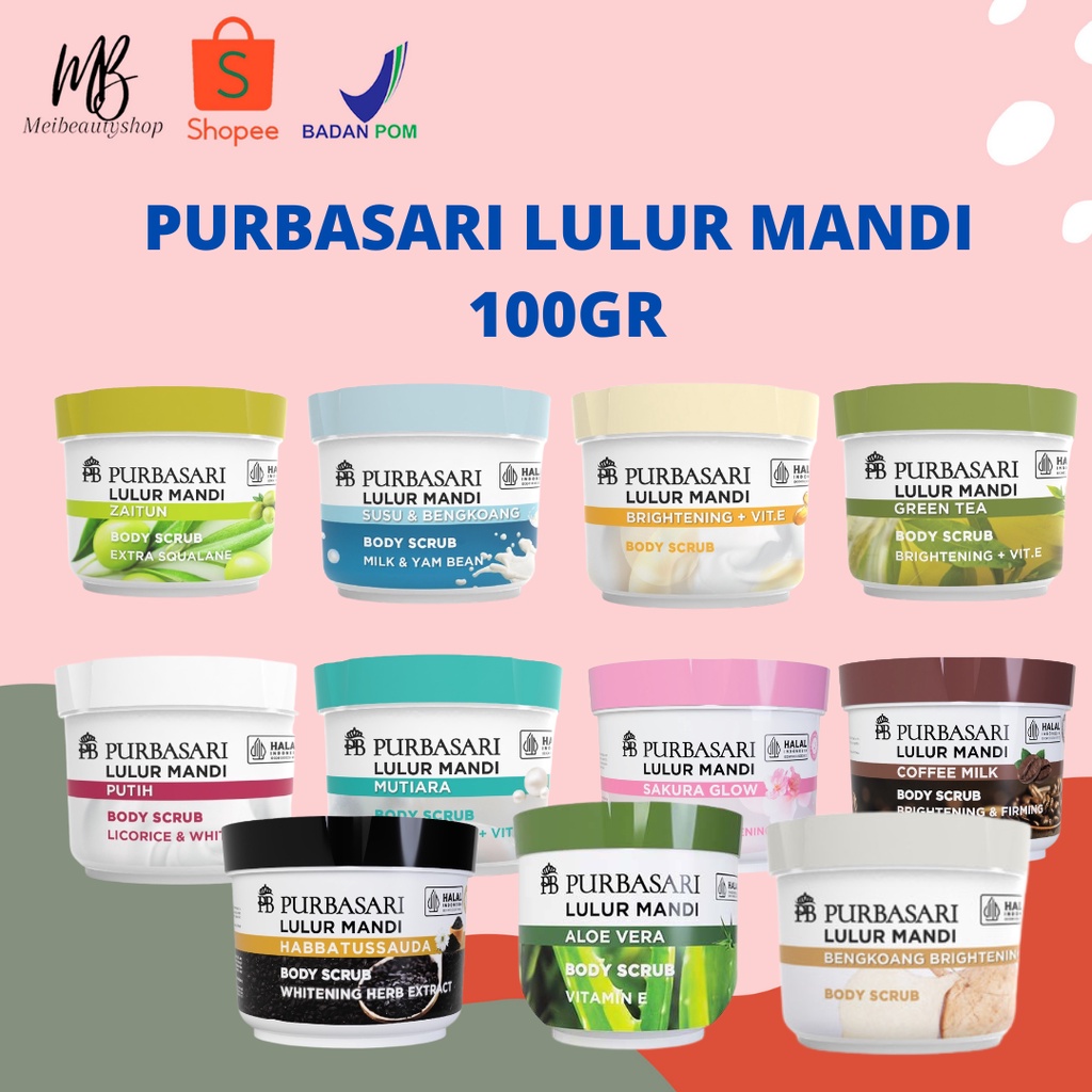 Purbasari Lulur Mandi 100gr / Body Scrub