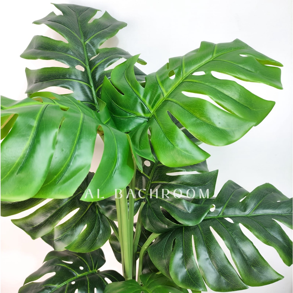 POHON ARTIFICIAL DAUN MONSTERA MY 100CM RB6052 PLASTIK DEKORASI RUMAH POHON PALSU DAUN PLASTIK HOME DECOR