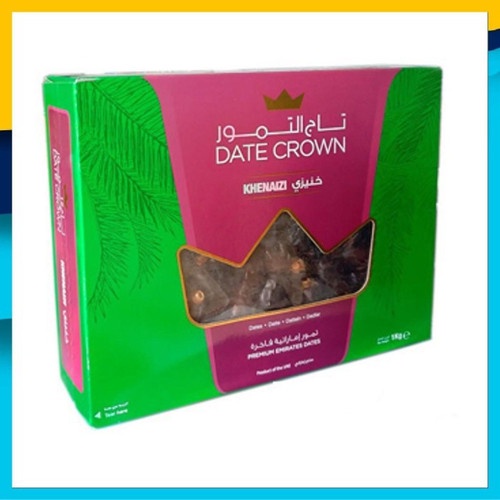 Kurma PREMIUM  Dates Crown KHENAIZI 1KG - KURMA ORIGINAL Tanpa bahan pengawet  dari negara Uni Emirat Arab.