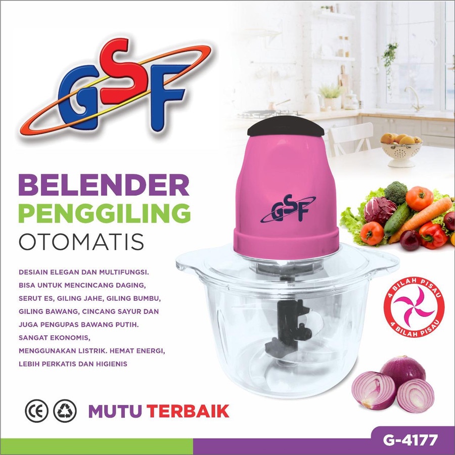 Mini chopper Blender Pengiling Daging Otomatis Food Procesor / Penggiling serbaguna Gsf