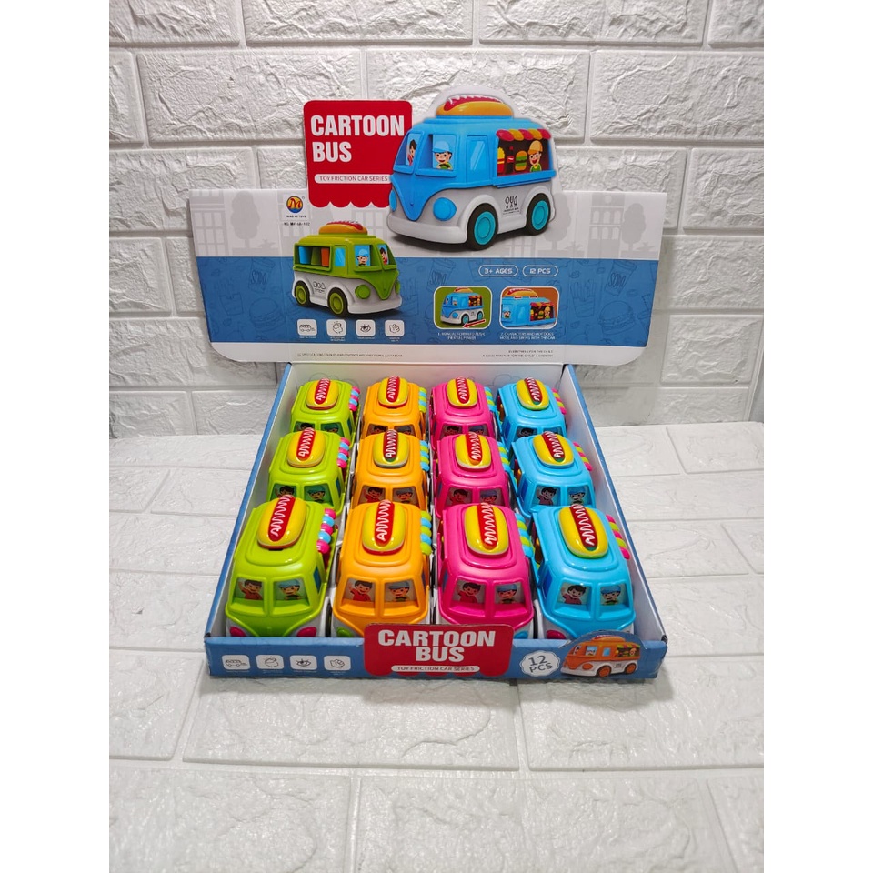 Mainan Mobil [ CARTOON BUS HOTDOG ] 168-132