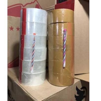 

BISA ✨COD✨ 6 roll Lakban goal tape bonus 1 biji pulpen 45mm 2 inch 100 yard murah loh murah