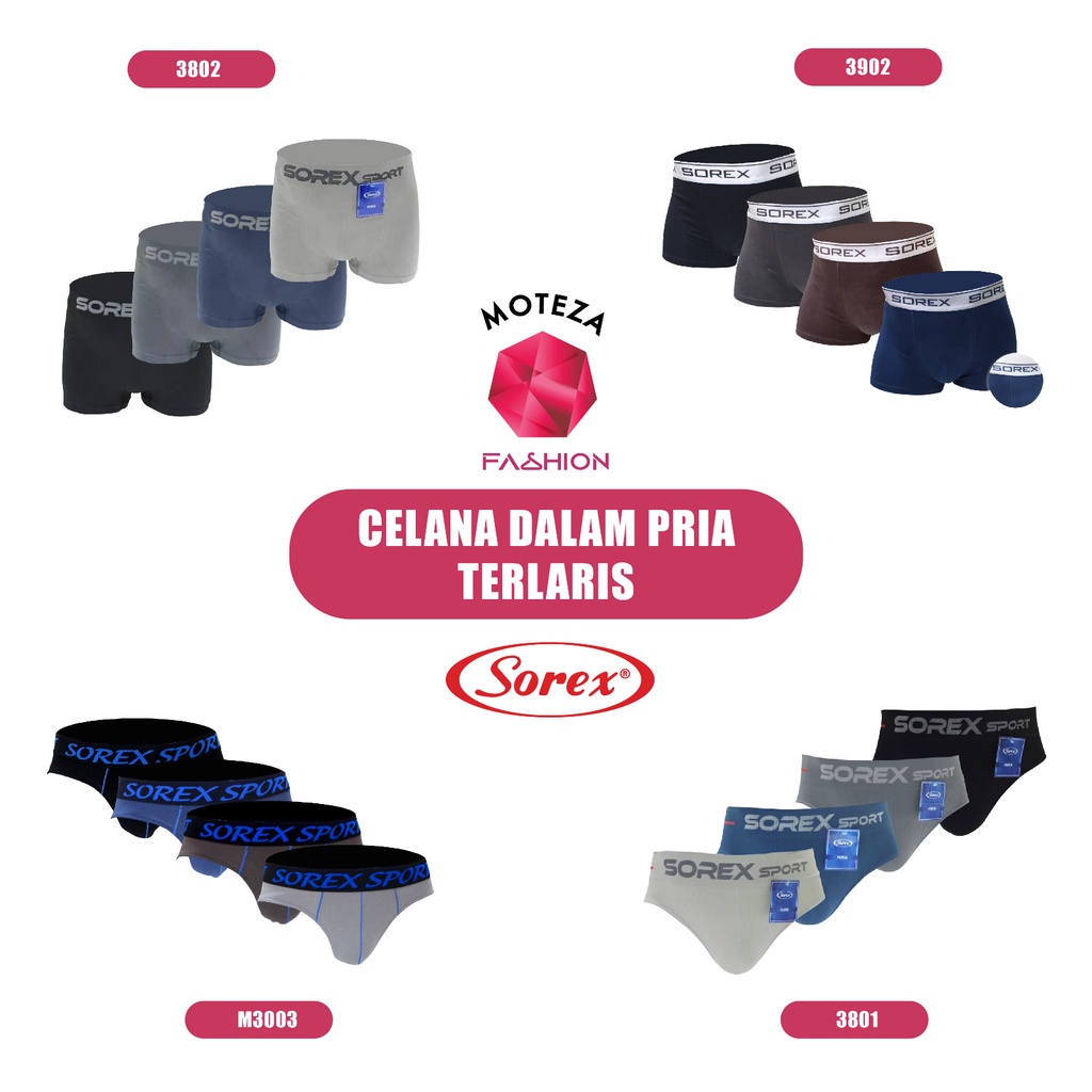 Moteza Sorex Celana Dalam Pria Terlaris 3802 / 3902 / 3003 / 3801