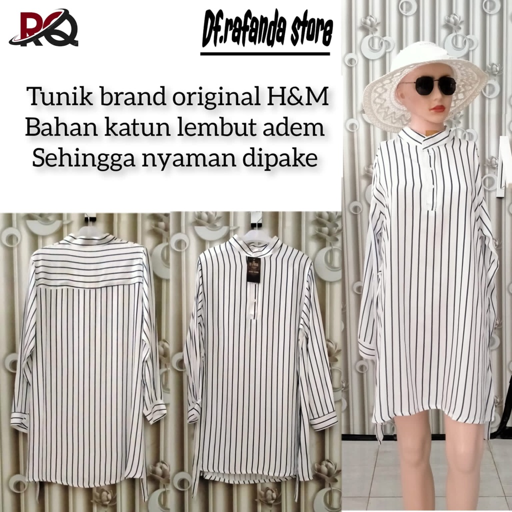 KEMEJA TUNIK BRAND ORIGINAL H&M