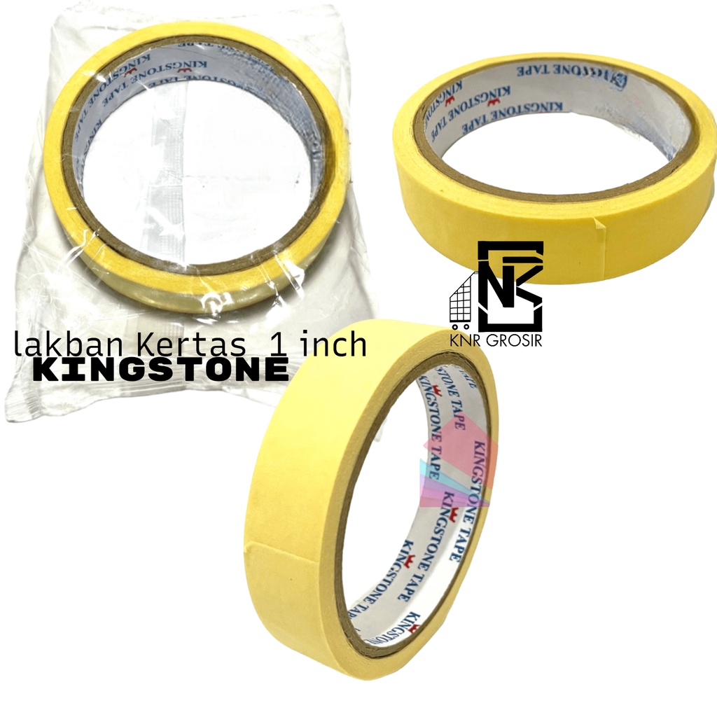 

Lakban Kertas Masking Tape Kingstone 1 inch PER 1 ROLL