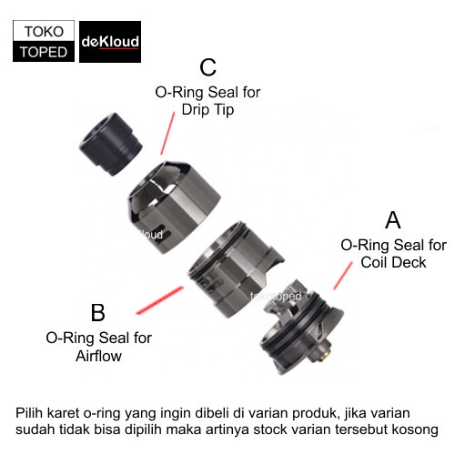 O-Ring Seal for DROP SOLO V1.5 RDA | karet oring silikon sil 1.5 1,5