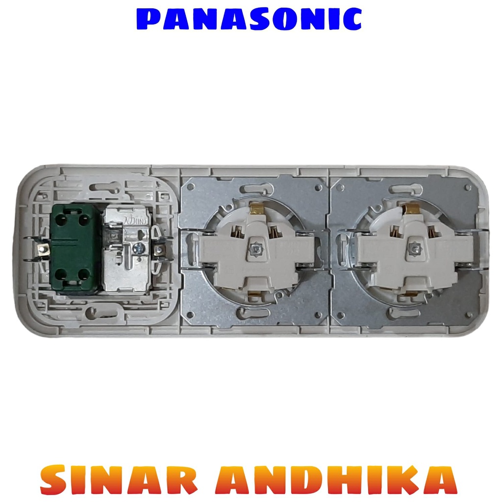 STOP KONTAK DOUBLE (CP) + MODUL TV + SAKLAR PANASONIC WEJ 7823 210131