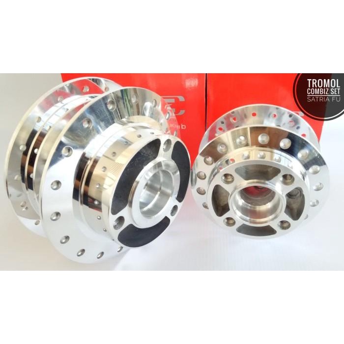TROMOL SATRIA 150 FU SET DEPAN + BELAKANG COMBIZ CROM