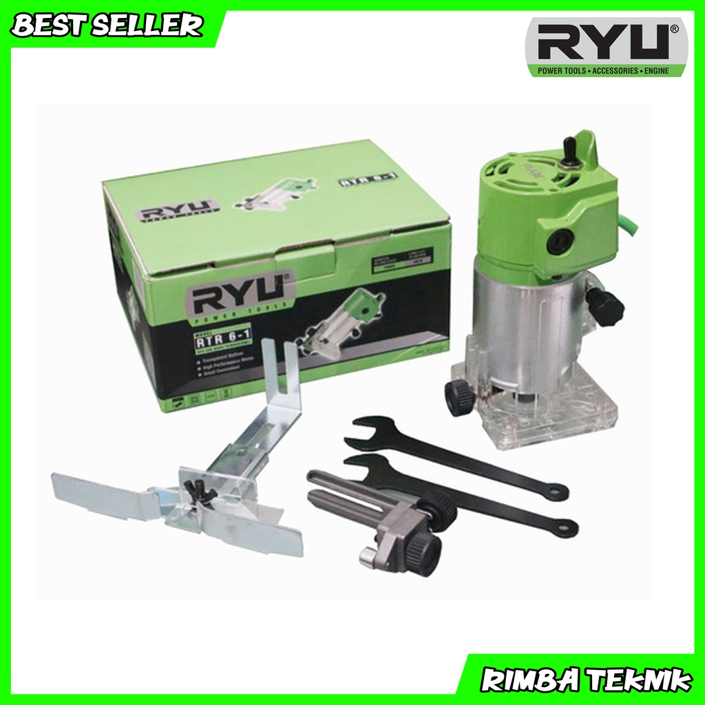 RYU RTR6-1 Wood Trimmer Mesin Profil Kayu Mesin Router List kayu 6mm No Mata