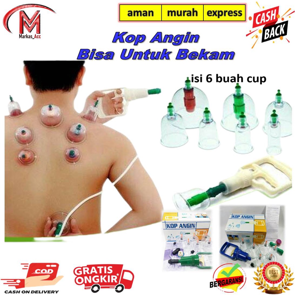 Alat Bekam - Kop Angin - Satu Set isi 6 cup