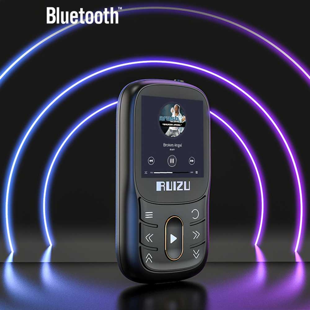 Ruizu Sport Bluetooth HiFi DAP MP3 Player 16GB - X68 - Black
