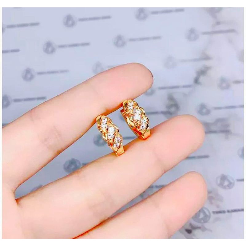 Anting Jepit Titanium Anting Melintir Import Anting Clip Wanita Anti Karat