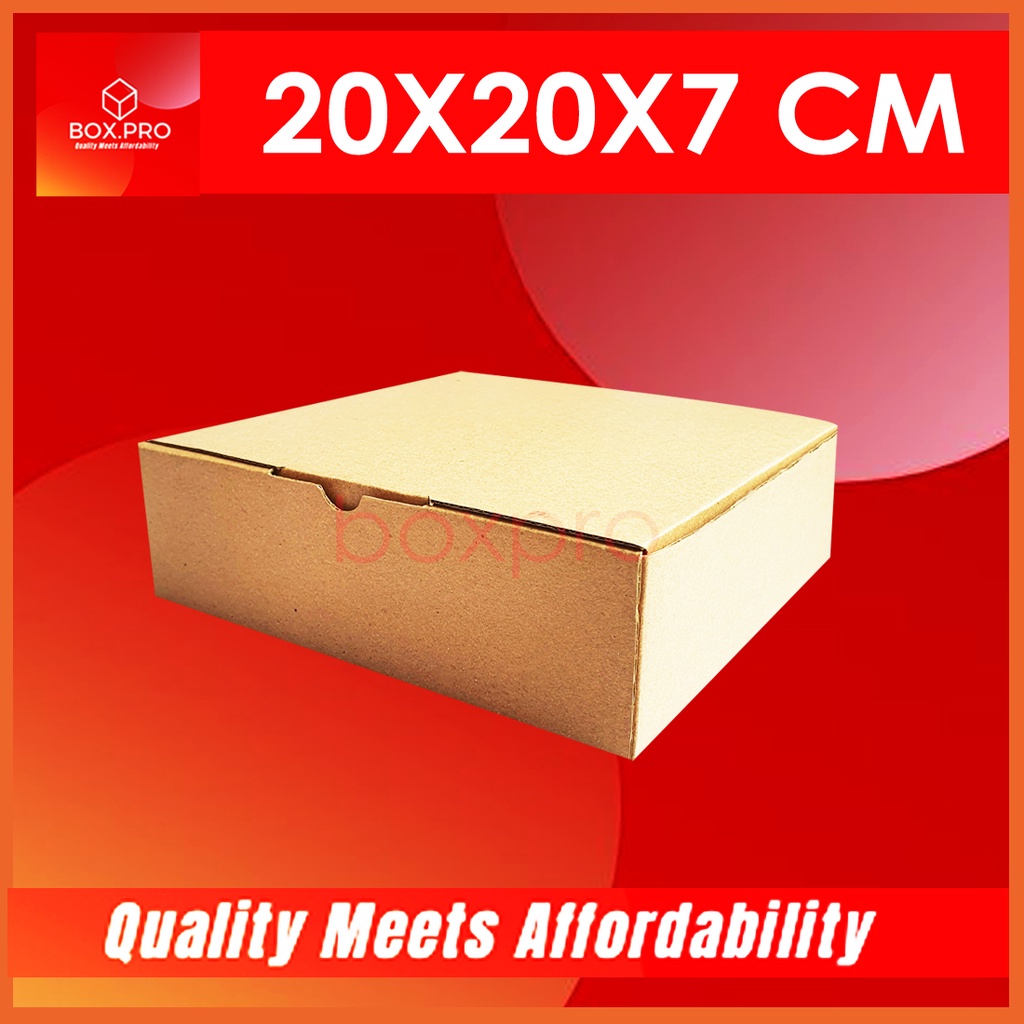 

Kardus uk 20x20x7 cm (ECER) Die Cut Box Kotak Packing Aksesoris Baju Makanan Pizza Hijab Kue
