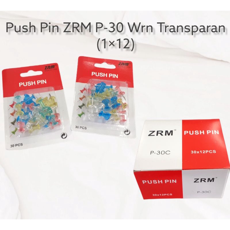 

Push Pin/ Paku Mading ZRM P-30C Warna Transparan