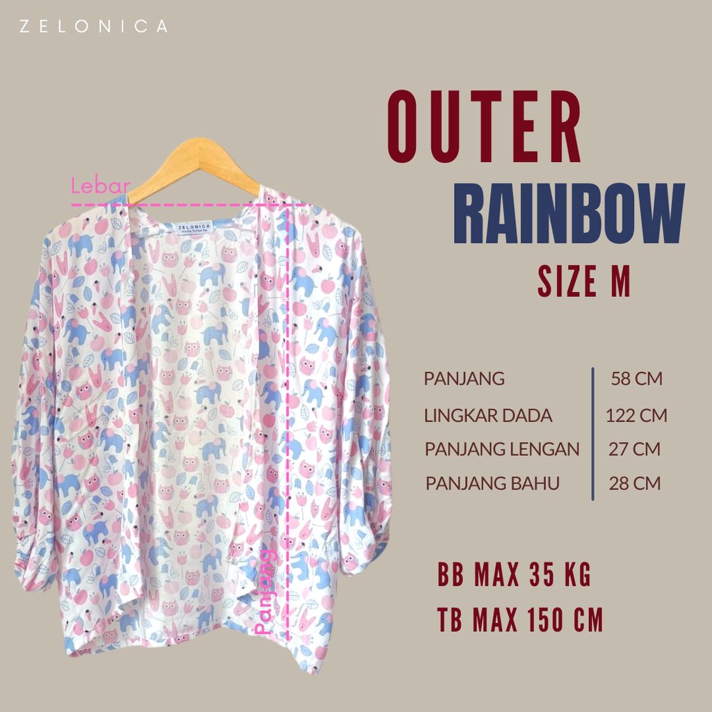 Zelonica Kiyowo outer Tk Sd Smp Kidzs (S-M-L)