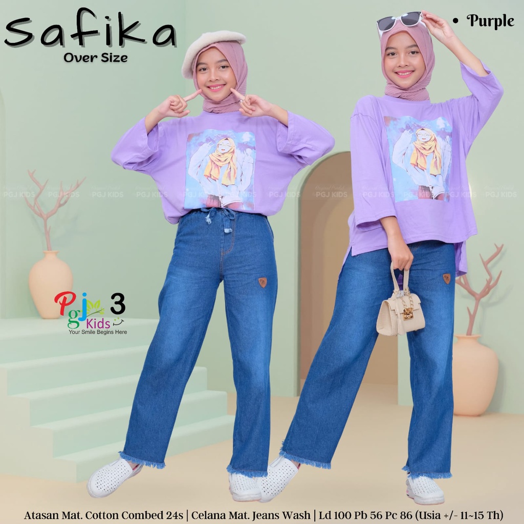 Baju Setelan Anak Perempuan Setelan Celana Jeans Cewek Terbaru / Fashion Anak Remaja