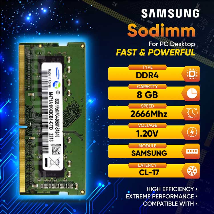 Ram Laptop 8GB DDR4 DDR4-2666 PC4-21300 PC4-2666 Sodimm