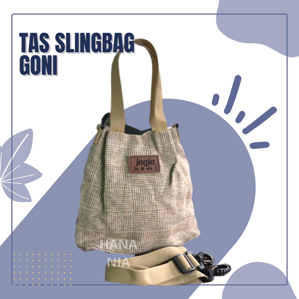 Sling Bag goni premium Tas selempang wanita mini