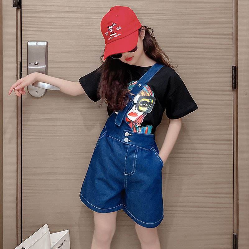 Setelan Overall JEANS Anak Perempuan Modern Girl