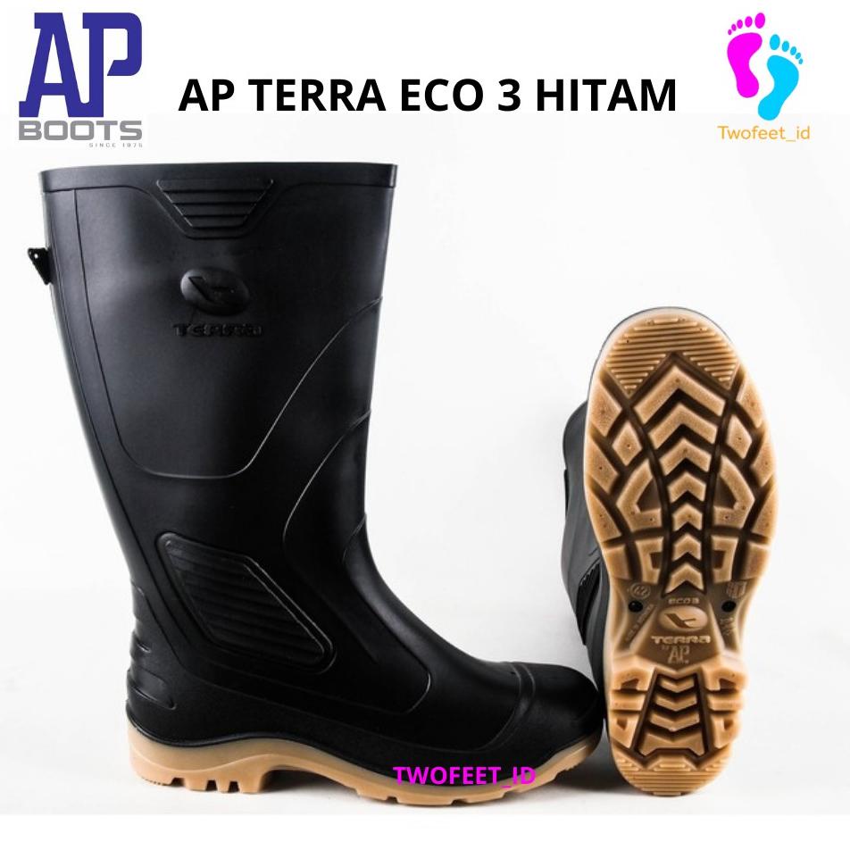 LANGSUNG ORDER SEPATU AP BOOTS TERRA ECO 3 HITAM - AP TERRA ECO 3 KARET TINGGI HITAM - AP BOOTS TERR