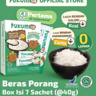 

► FUKUMI Beras Porang Box Sachet - Shirataki/Konjac Rice beras diet / beras rendah kalori 7 sachet ❃