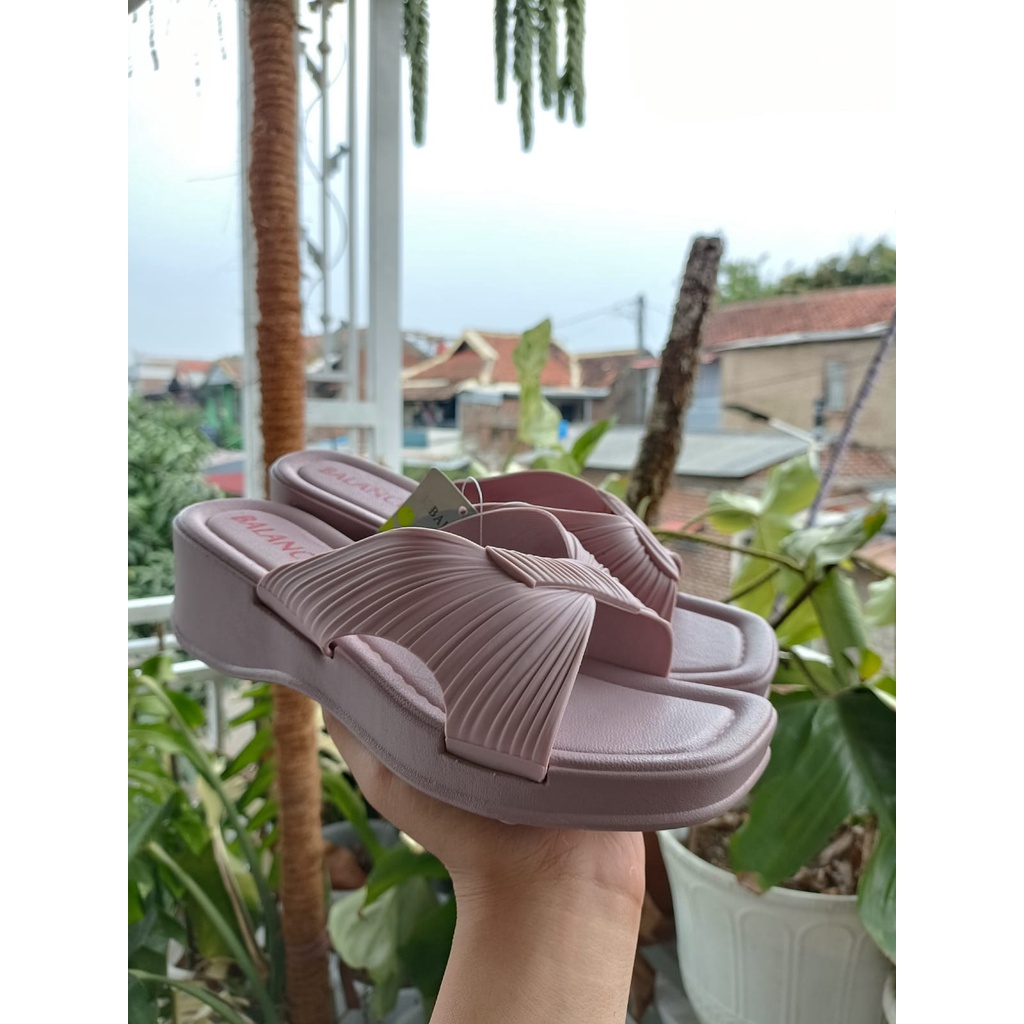 Sandal wedges wanita tali silang korean style 2212-30 size 37-40 sandal wanita terbaru
