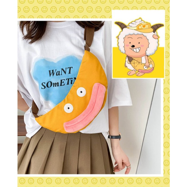 Tas Pinggang Waistbag Import desain Lucu/Tas Punggung/Buat Kado/Tas Pisang/Tas Anak/ Waistbag YangYang [READY Jakarta]