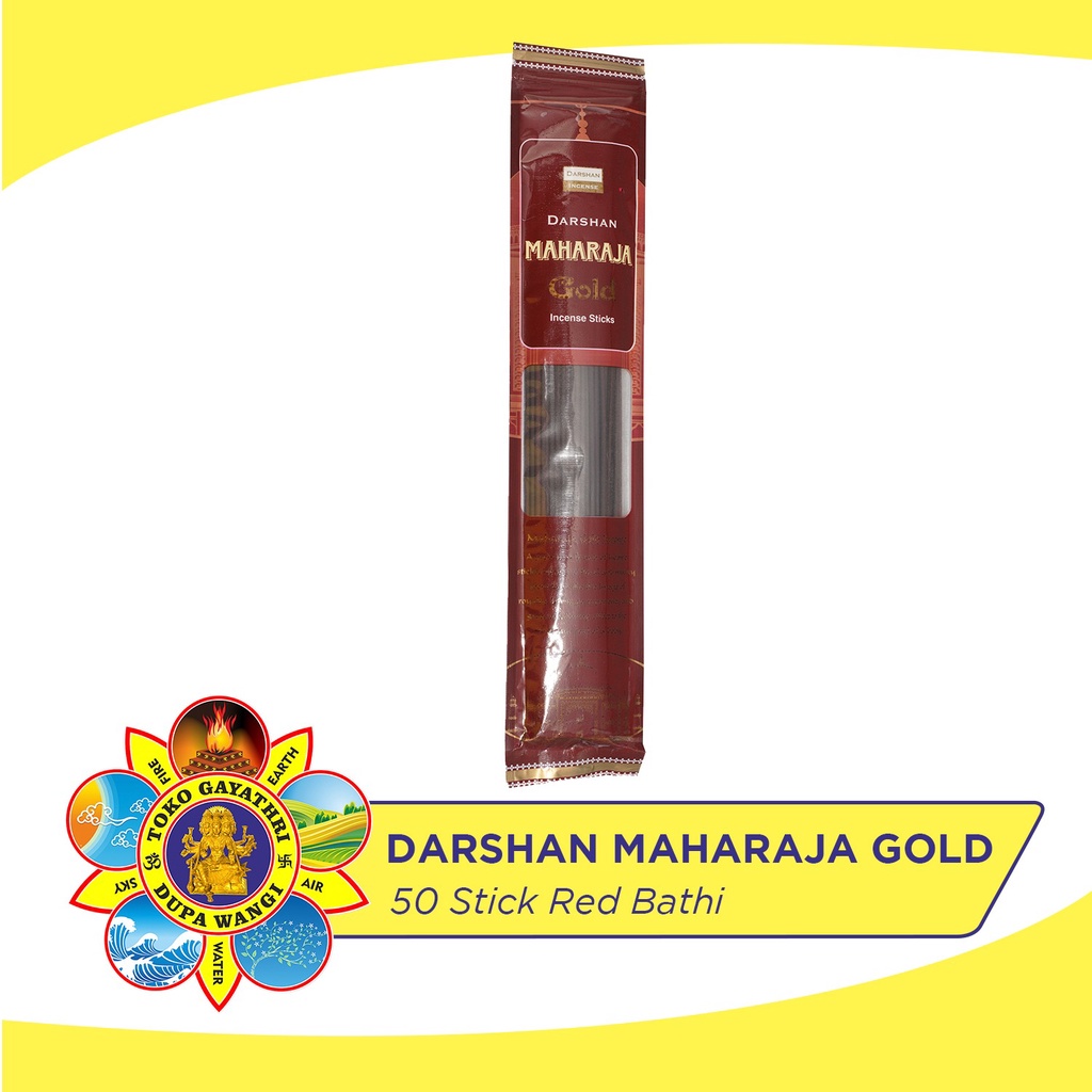 Dupa India Aromaterapi Red Bathi - Darshan Maharaja Gold 50 Sticks