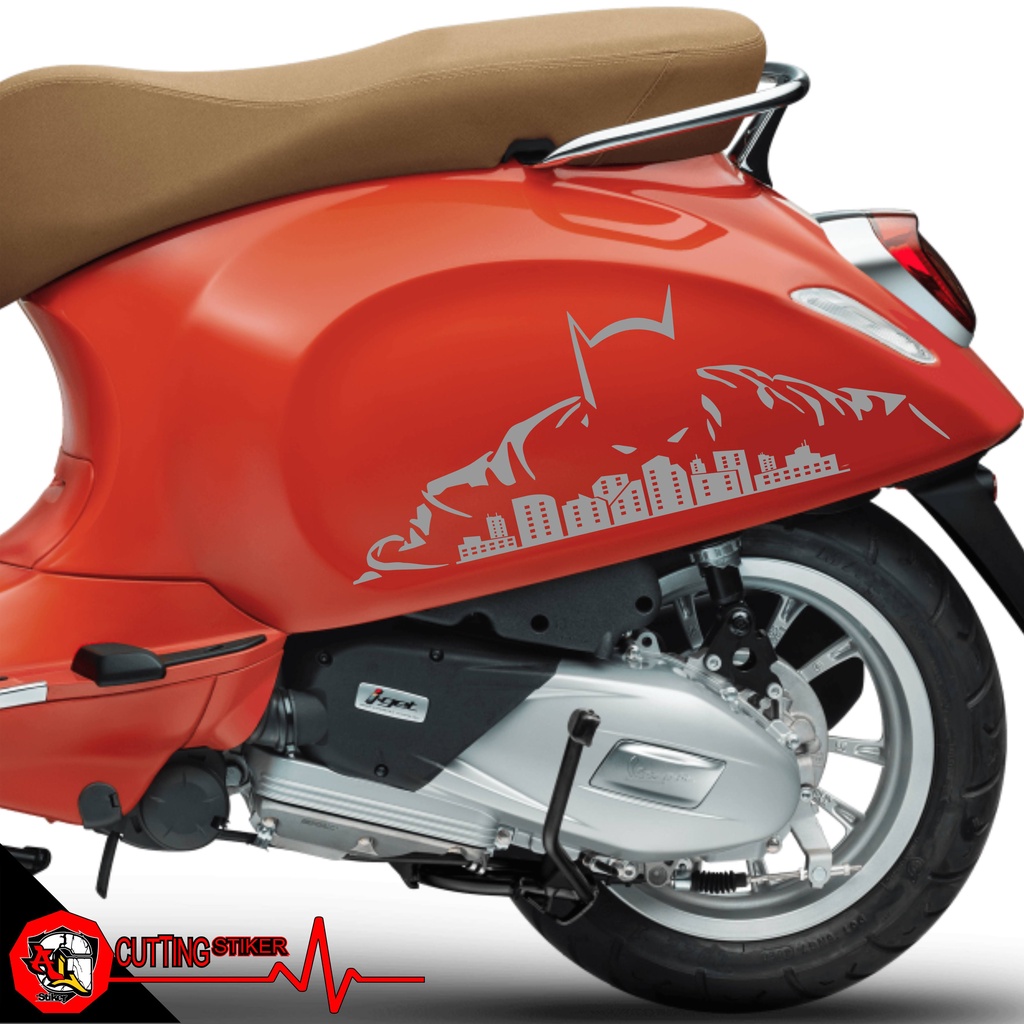 STICKER CUTTING/SC.196/STIKER MOTOR/STRIPING PIAGGIO/STIKER VESPA MATIC/STIKER BATMAN KEREN/STIKER K