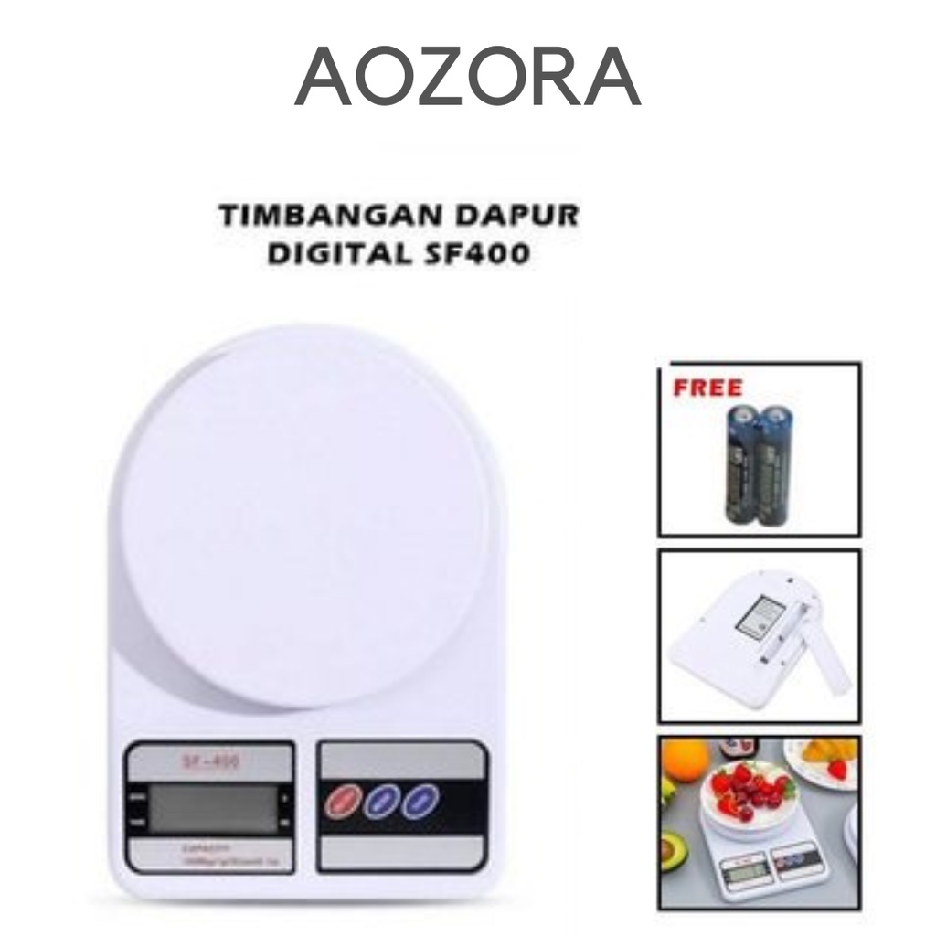 [ Aozora ] Timbangan Kue digital SF400 Electronic Kitchen Scale[ 10kg ]