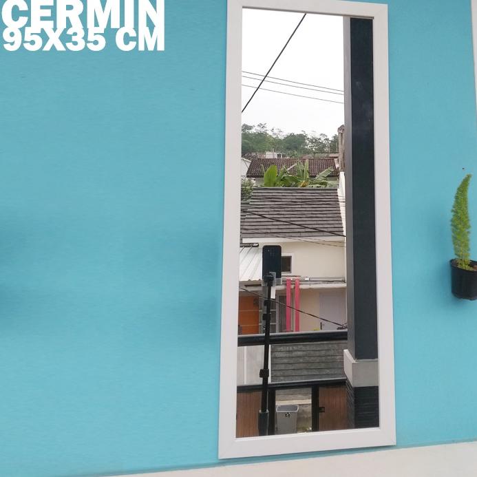 MURAH MERIAH Kaca Cermin Dinding Gantung Panjang 95x35 Cm - Kaca Panjang Full Body