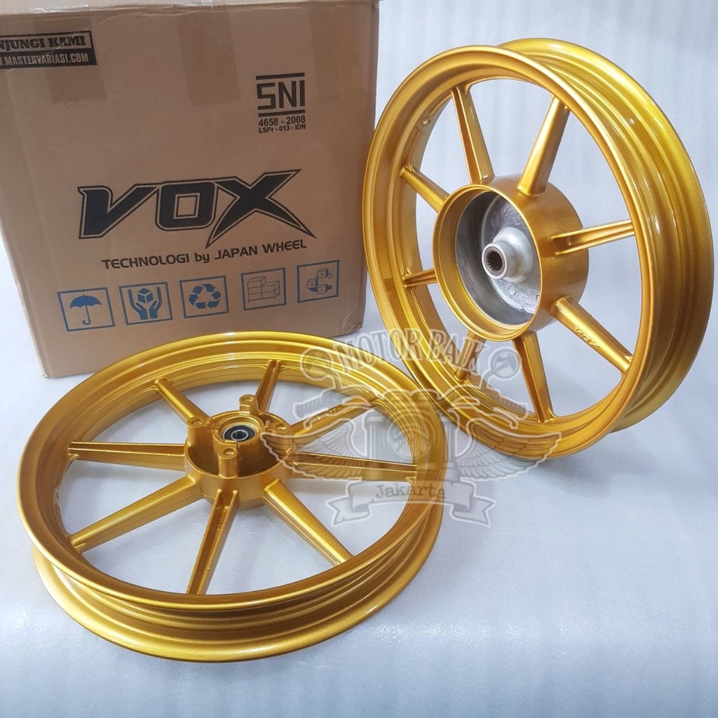 velg pelek velek VOX RACING palang 8 lurus ring 14 vario 125 vario 150 lubang 4 1set depan belakang
