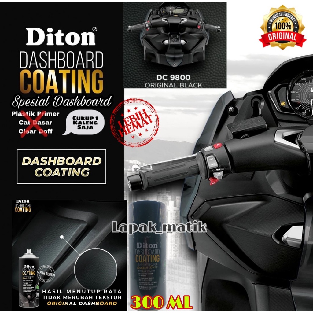 DITON DASHBOARD COATING original BLACK DC9800 300ML pembersih dasbor dashboard Diton