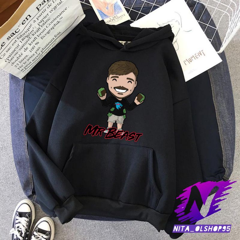 jaket sweater hoodie anak mr beast