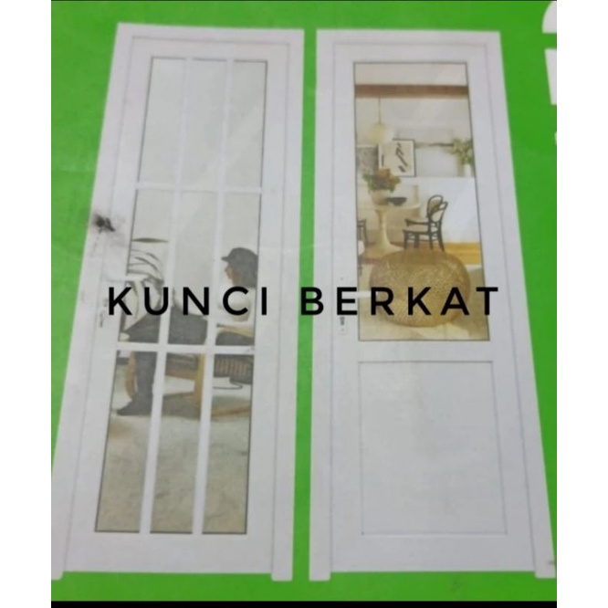 Pintu UPVC Conch Putih/Pintu Kamar Mandi UPVC