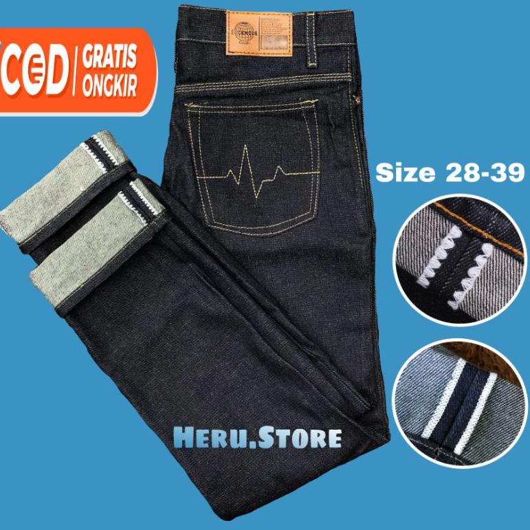 MURAH BANGET RAW DENIM SELVEDGE 16.OZ - Denim Selvedge Fuckmous Apparel - Celana Jeans - Celana Deni