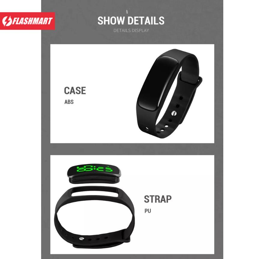 Flashmart Jam Tangan Digital LED Touchscreen Display Waterproof Watch - 1827