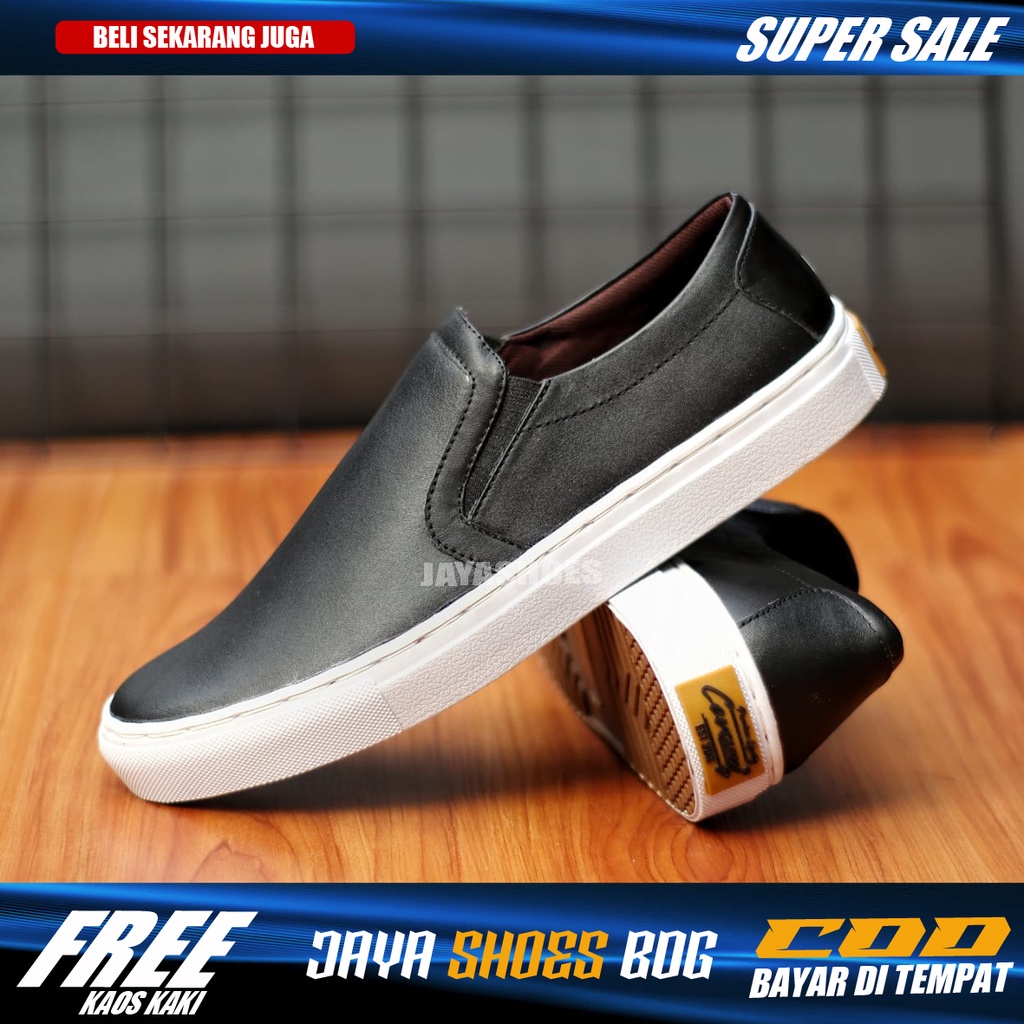 NEAR|Sepatu Formal Pria Kulit Asli Slip On Casual Santai Kerja Kantor Asli Original Distro