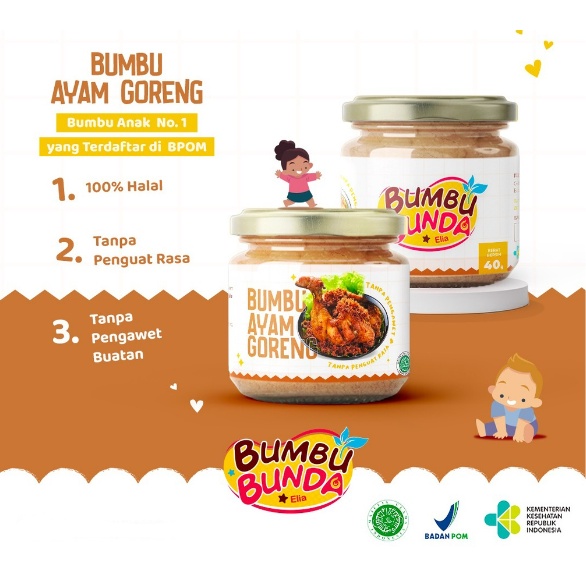 Bumbu Bunda Elia - Bumbu Non MSG / Bumbu MPASI / Kaldu MPASI / Kaldu Bayi / Bumbu Soto Bumbu Opor Bumbu Putih Bumbu Kuning Bumbu Semur  Bumbu  Rawon Bumbu Kari Bumbu Nasi Goreng cheese powder Bumbu Mpas